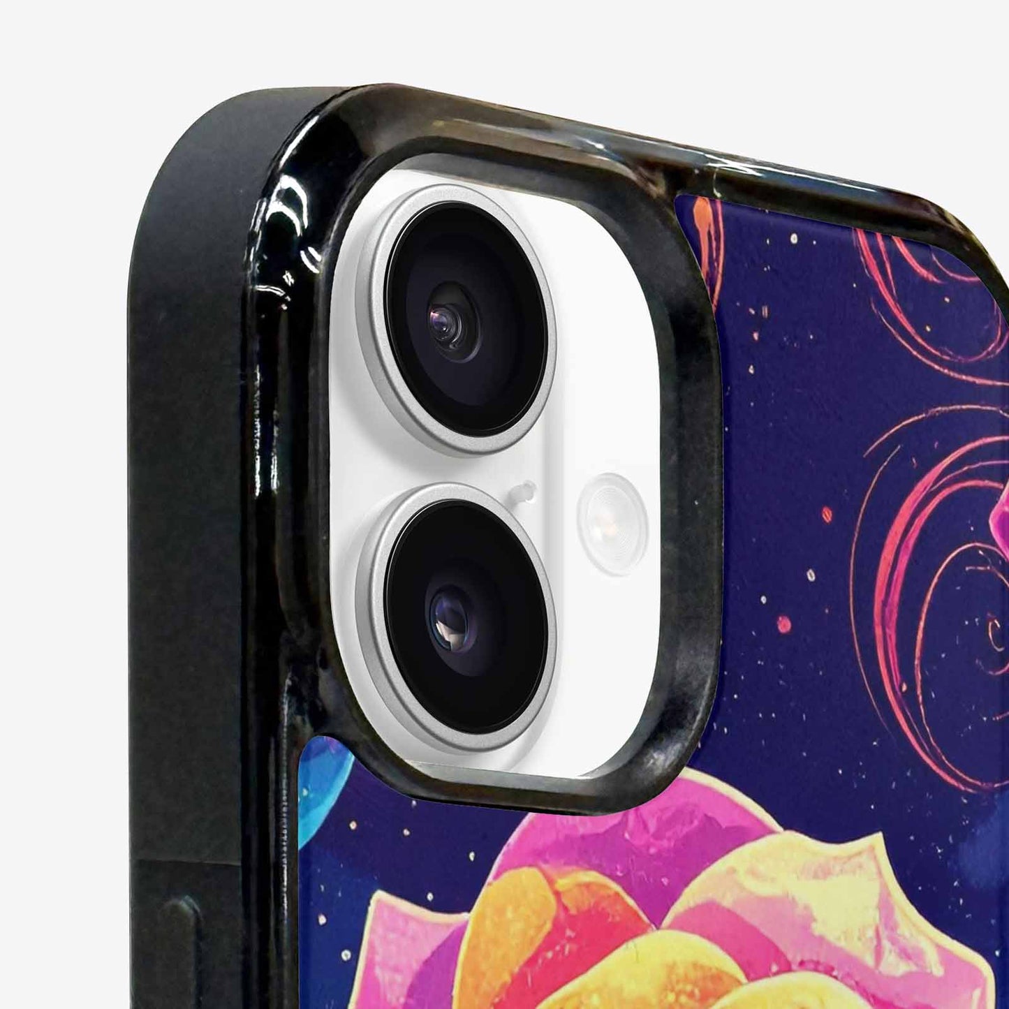 iPhone 16 Case — Rose Galaxy Art Seamless Pattern Vibrant, Custom Art Phone Cover