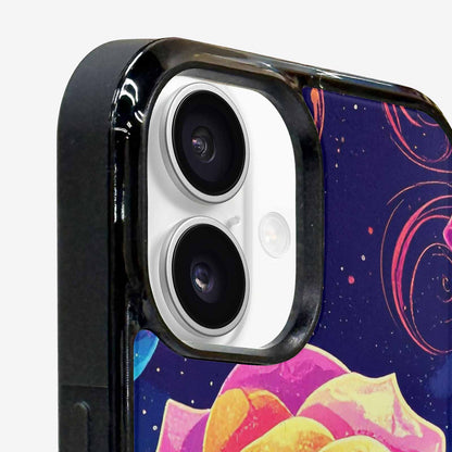 iPhone 16 Case — Rose Galaxy Art Seamless Pattern Vibrant, Custom Art Phone Cover