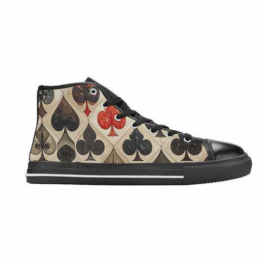 MEN'S Playing Card Suit High Top Canvas Vivid Shoes