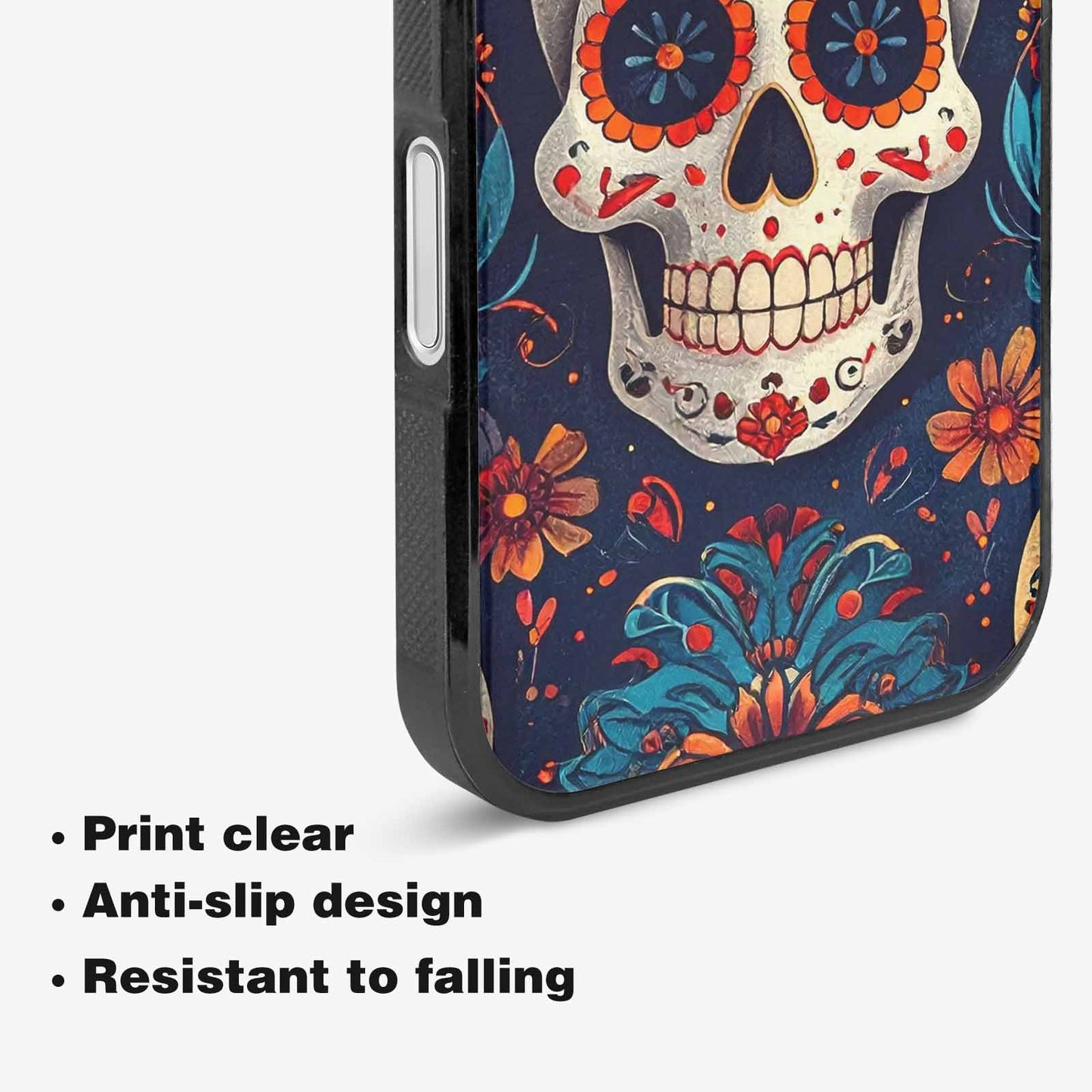 iPhone 16 Plus Case — Day Dead Sugar Skull Art 100s, Original Design Phone Case