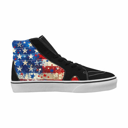 MEN'S Patriotic High Top Canvas Statement Dark Academia Original Art Sneakers