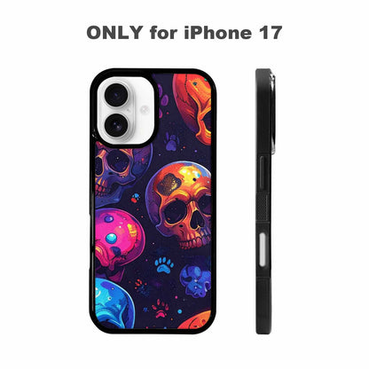 iPhone 17 Case — Iridescent Millions Of Gothic Skulls, Custom Made Phone Cover