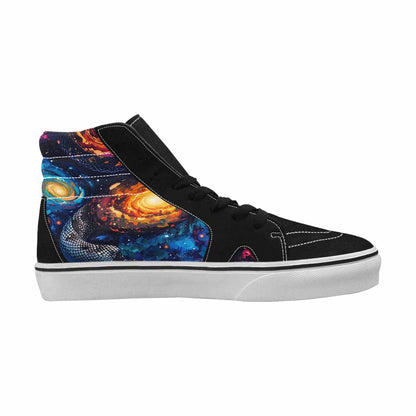 MEN'S Galaxy Snake Print High Top Canvas Y2K Sneakers