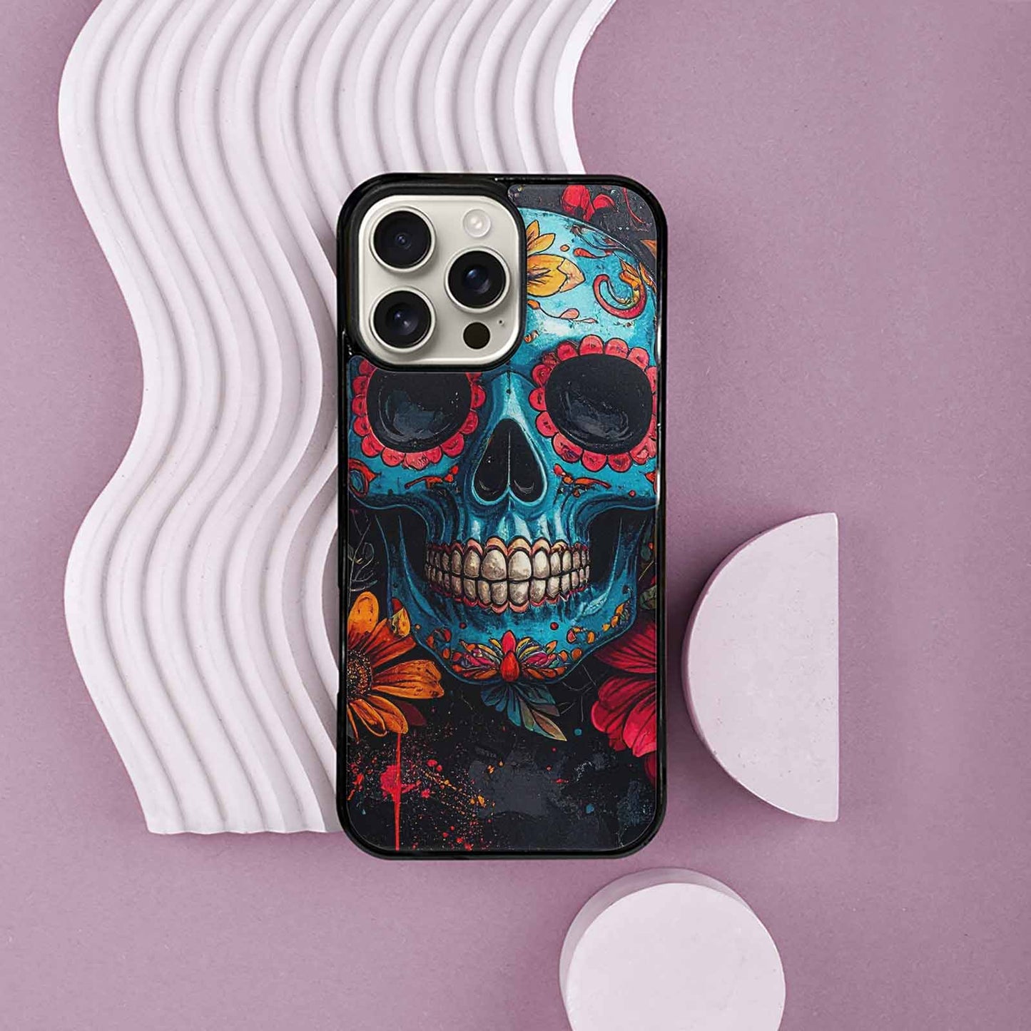 iPhone 16 Pro Max Case — Graffiti Skull Art Seamless Pattern Vibrant, Custom Designed Case Cover