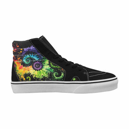 MEN'S Tie High Top Canvas Vivid Custom Sneakers