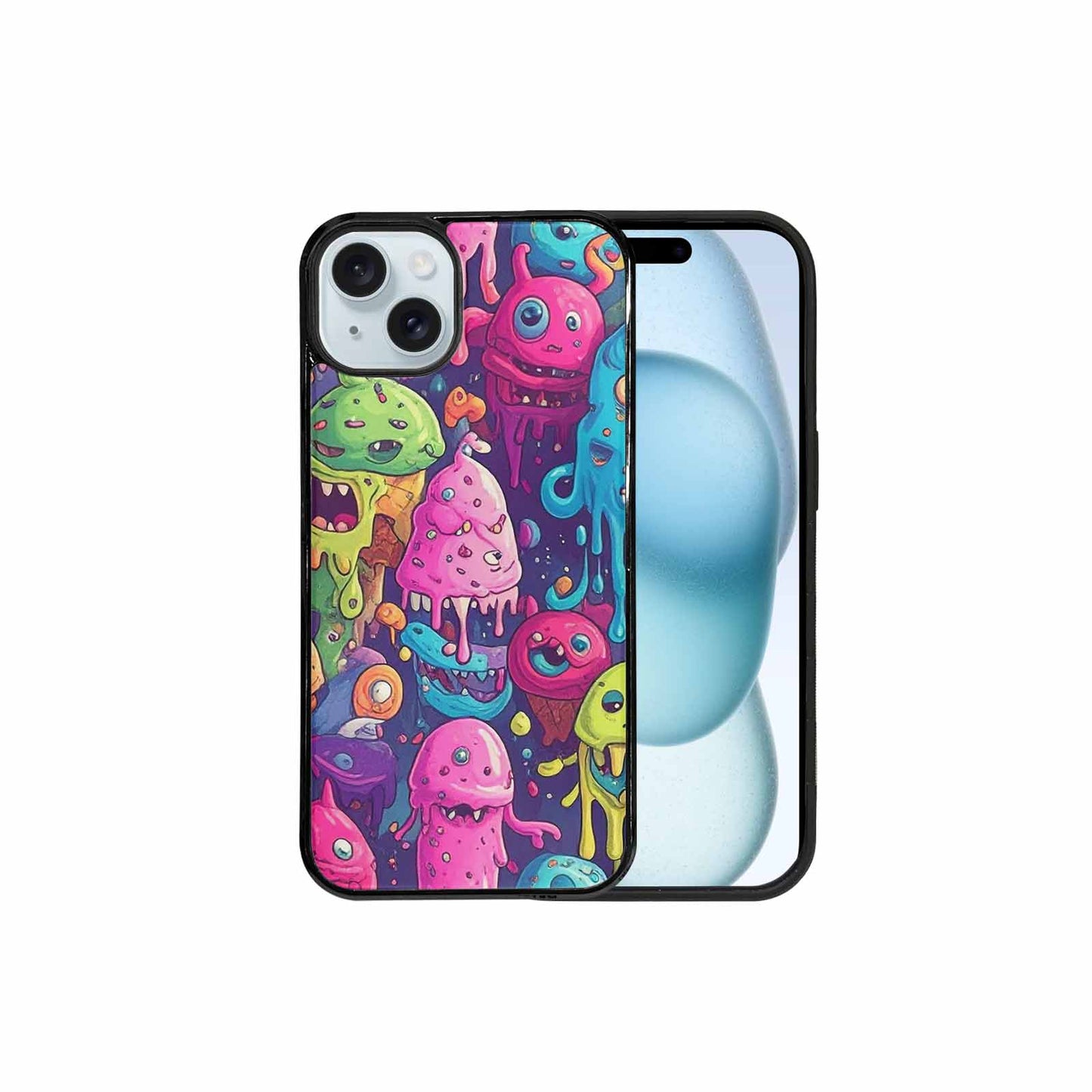 iPhone 15 Plus Case — Melting Ice Cream Monster Charac, Original Design Phone Case