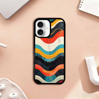 iPhone 17 Case — Retro Wave Scallop Stripe Small Retro, Customized Protective Case
