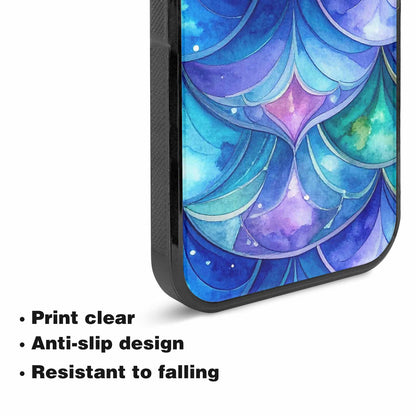 iPhone 15 Plus Case — Mermaid Scale Art Pattern, Custom Print Case Cover