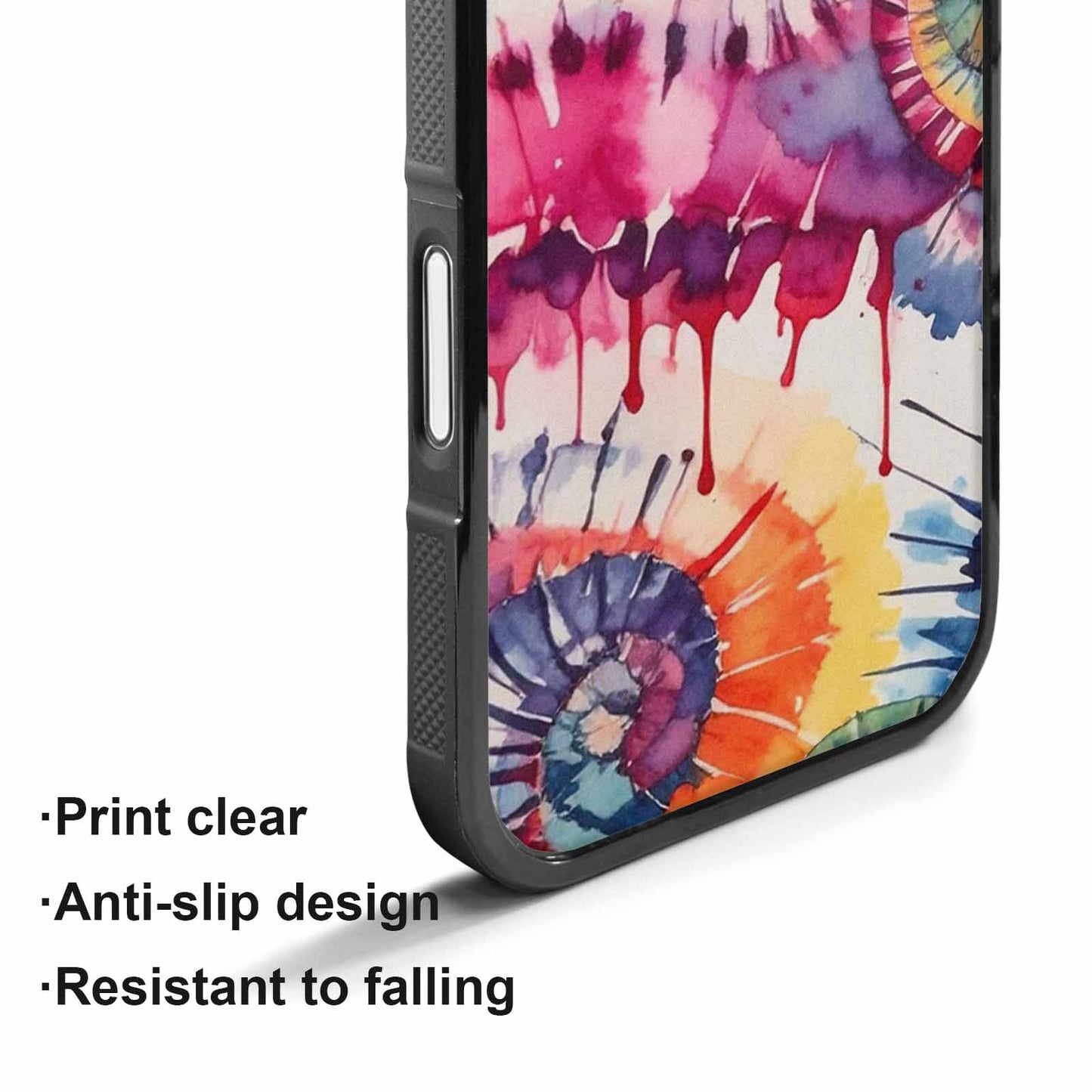 iPhone 17 Case — Tie Dye Swirls Black Tie Dye, Custom Art Phone Cover