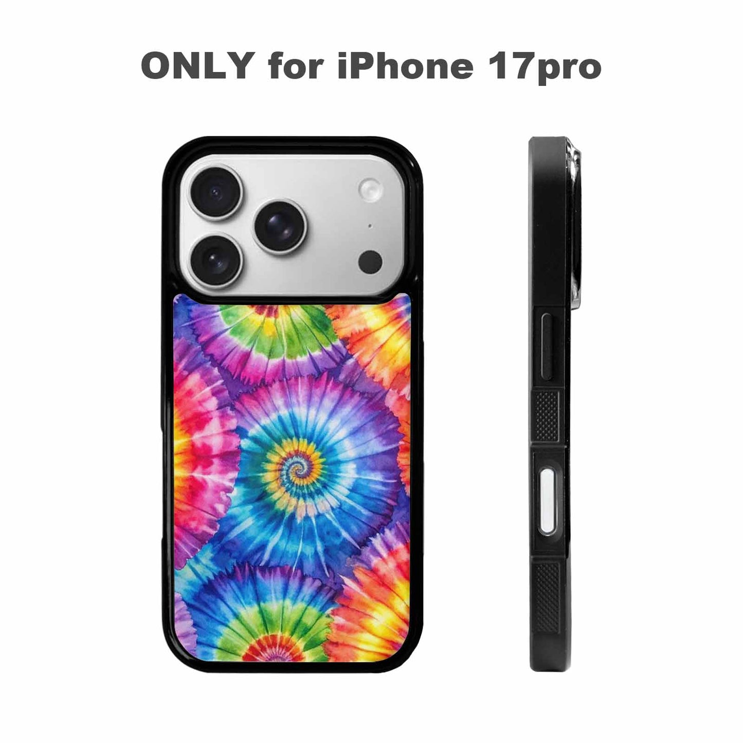 iPhone 17 Pro Case — Tie Dye Spiral Rainbow Blended Tie, Custom Print Case Cover
