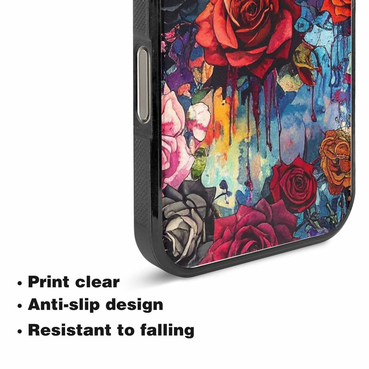 iPhone 15 Pro Max Case — Gothic Rose Gothic Roses Pattern Hundreds, Original Design Phone Case