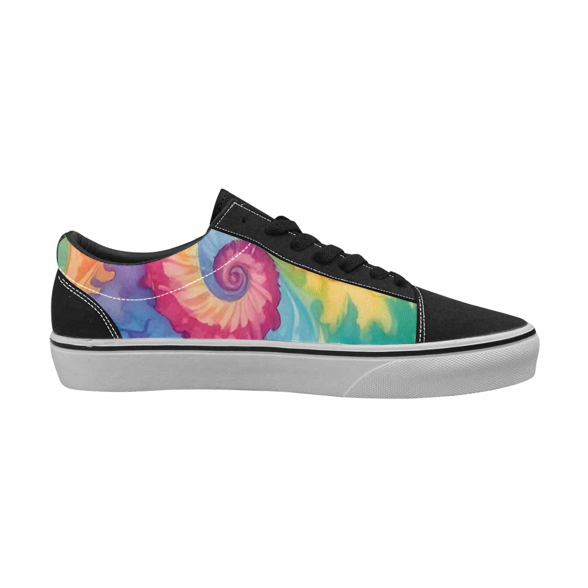 WOMEN'S Tie Dye Swirls Tie Lace-Up Canvas Cottagecore Sneakers