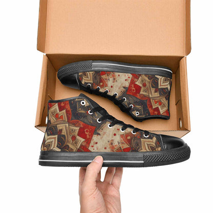 MEN'S Mandala High Top Canvas Wallpaper Art Shoes