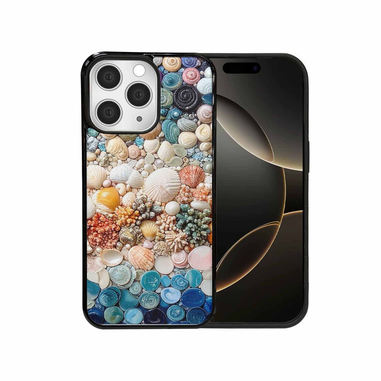 iPhone 15 Pro Max Case — Seashell Collage Seashell Collage Pattern Hundreds, Original Design Phone Case