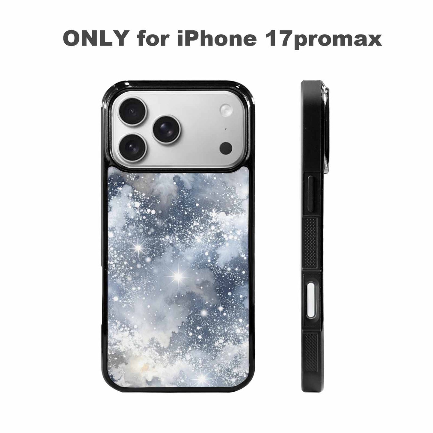 iPhone 17 Pro Max Case — Galaxy Art Silver White Galaxy Space, Customized Protective Case