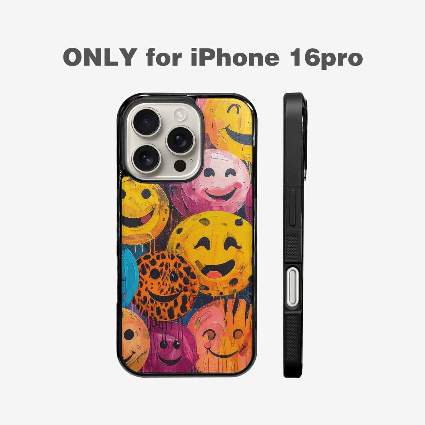 iPhone 16 Pro Case — Smiley Faces Animal Printsmile, Original Design Phone Case