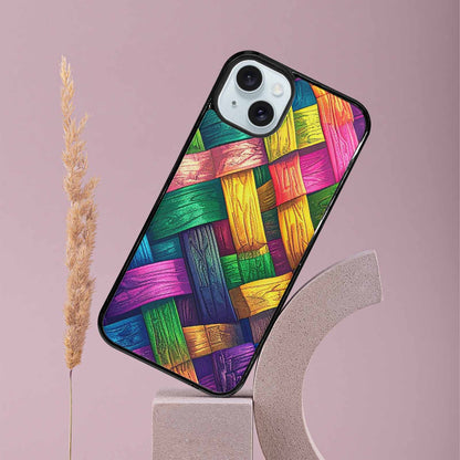 iPhone 15 Plus Case — Polysexual Flag Color Theme Small Rainbow, Custom Made Phone Cover