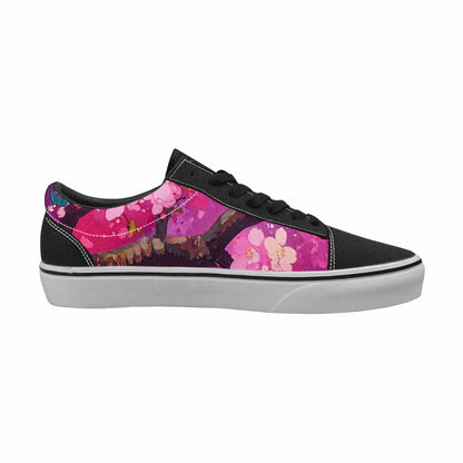 WOMEN'S Cherry Blossom Branch Cherry Lace-Up Canvas Dreamlike Shoes