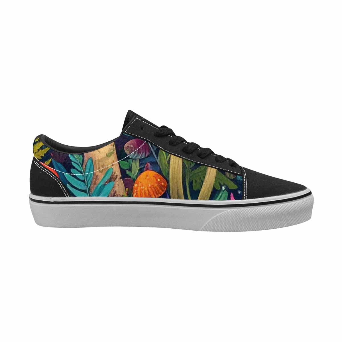 WOMEN'S Mushrooms  Botanical Mushrooms Lace-Up Canvas Aesthetic Custom Shoes