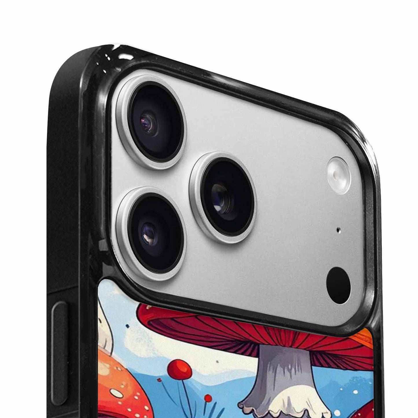 iPhone 17 Pro Case — Vivid Winter Mushroom Seamless Cartoon Cute, Custom Print Case Cover