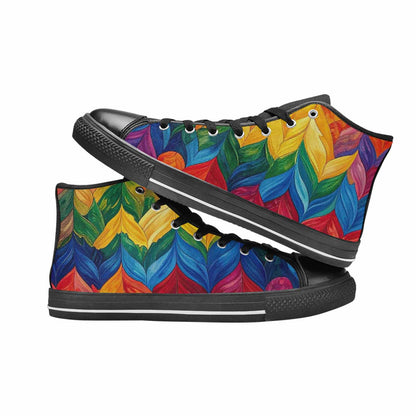 MEN'S Rainbow Pride Flag High Top Canvas Y2K Custom Sneakers