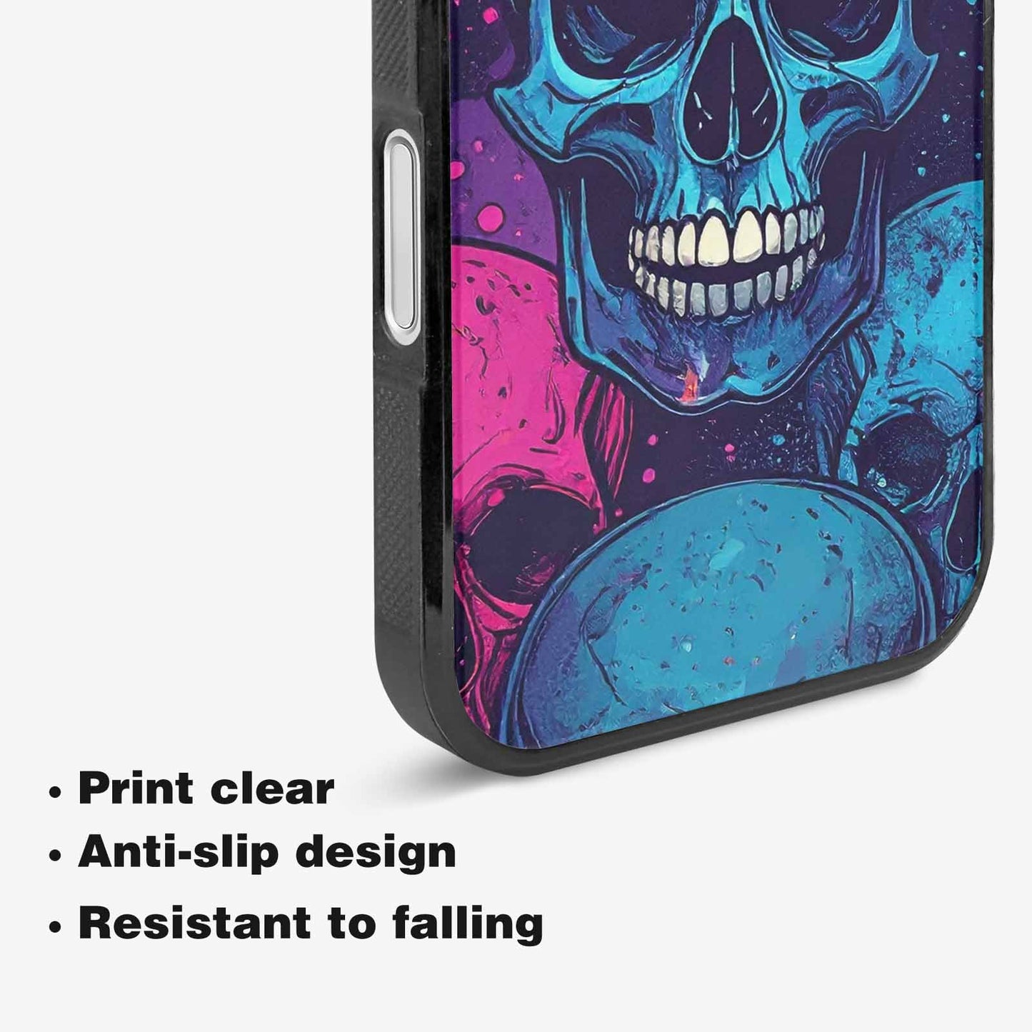 iPhone 16 Case — Skulls Splatter Comic Custom, Custom Art Phone Cover