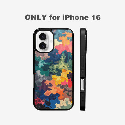 iPhone 16 Case — Camo Patches Full Color Vibrant Camo, Custom Art Phone Cover