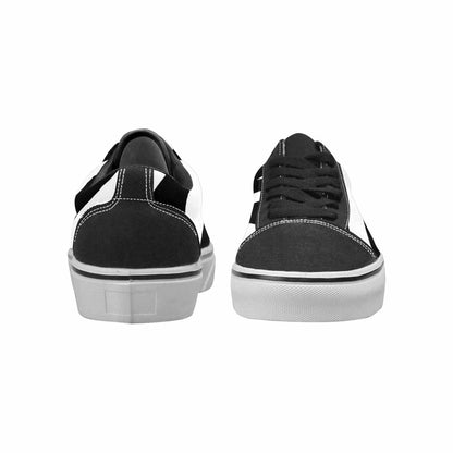 MEN'S Zebra Print Black White Canvas Lace-Up Grunge Sneakers