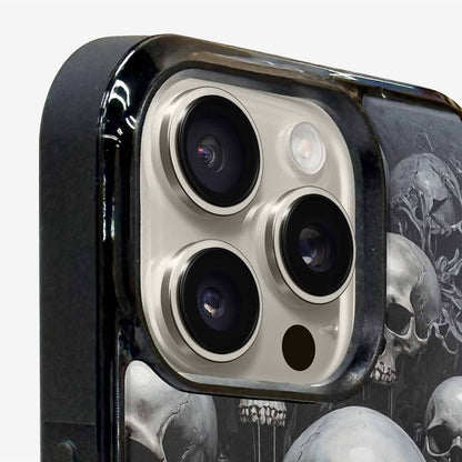 iPhone 16 Pro Case — Grey Dark Black And Grey Tones, Unique Phone Case Design