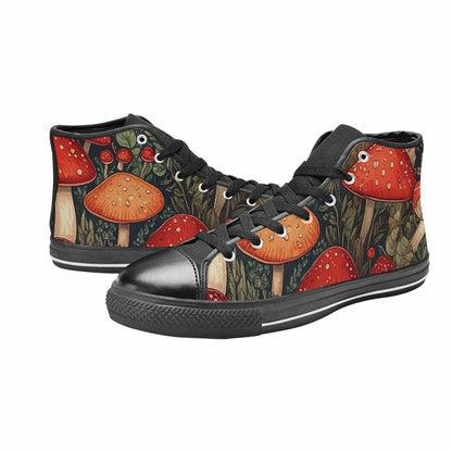 WOMEN'S Mushroom High Top Canvas Grunge Shoes