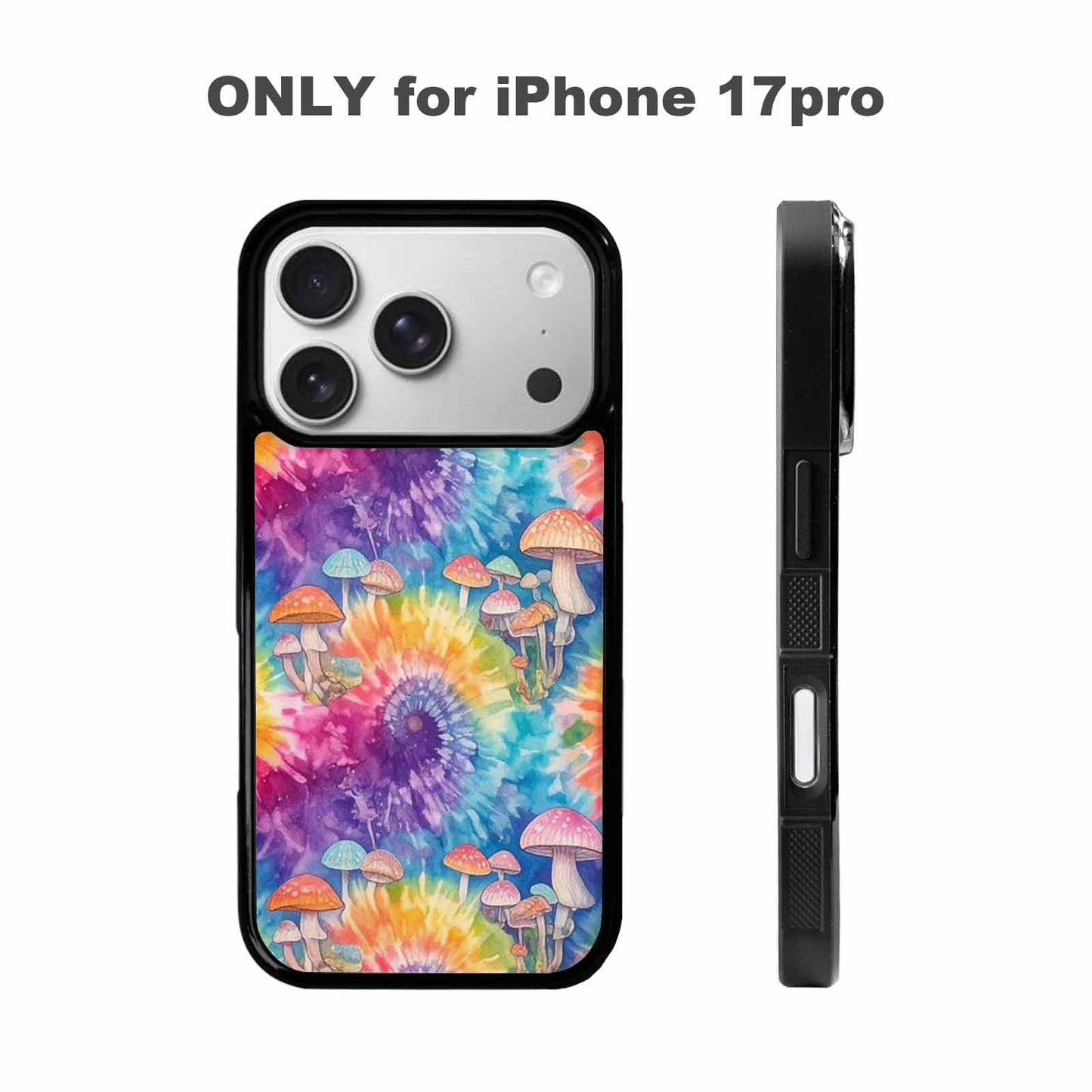 iPhone 17 Pro Case — Mushrooms Tie Dyemushrooms Pat 9i2 Tie, Custom Made Phone Cover