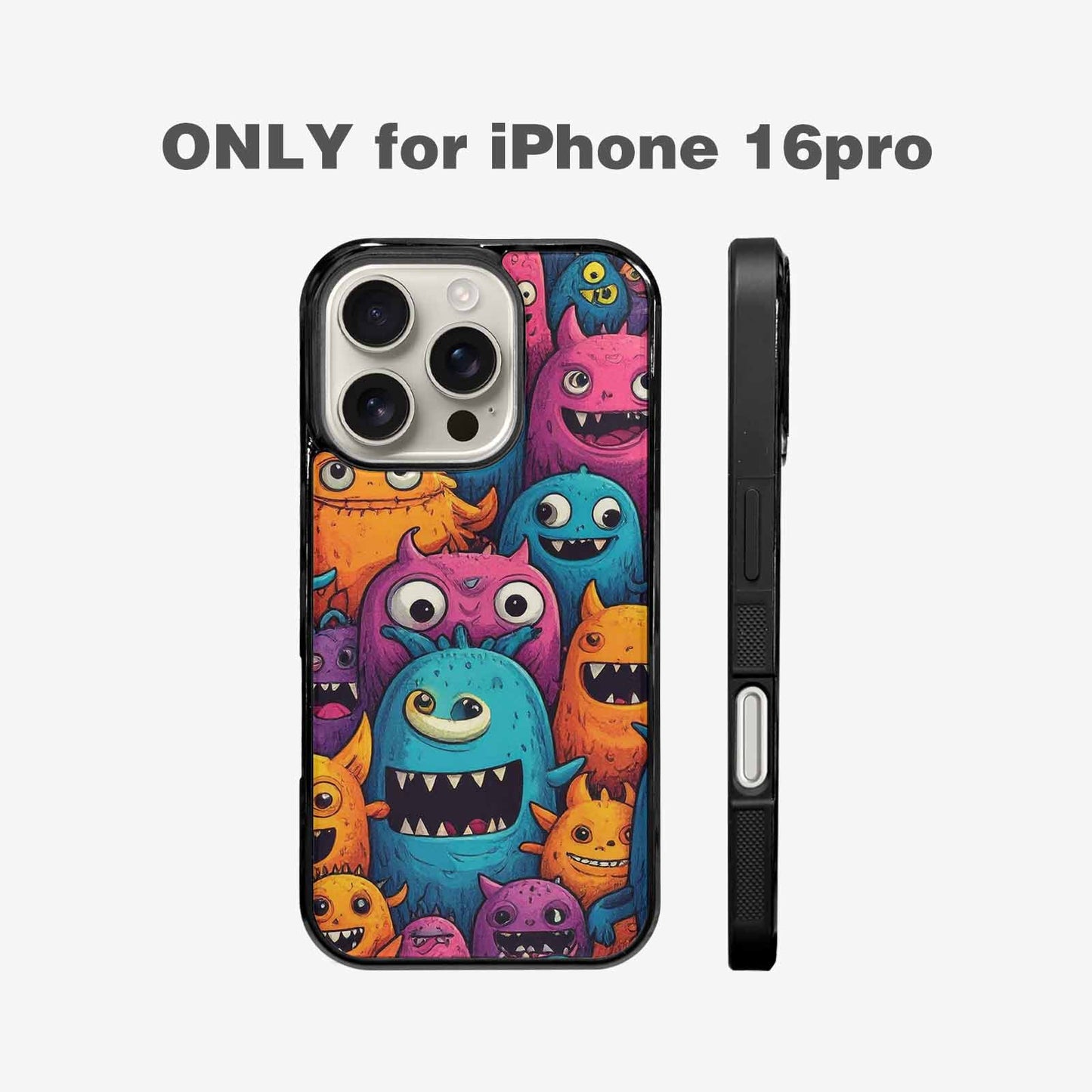 iPhone 16 Pro Case — Monsters General Cartoon Monst, Unique Phone Case Design