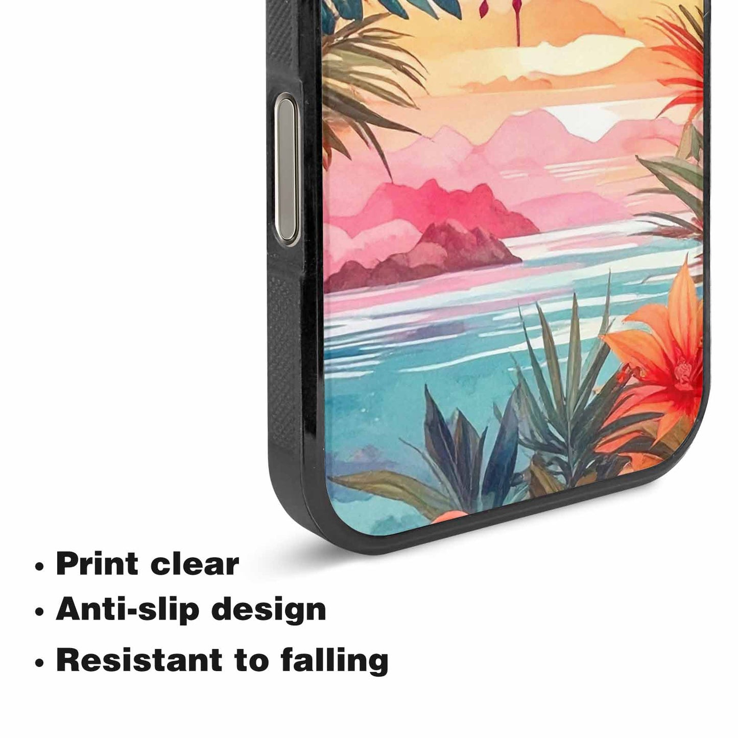 iPhone 16 Pro Max Case — Flamingo Tropical Flamingo Tropical Pattern Hundreds, Custom Art Phone Cover