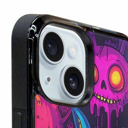 iPhone 15 Case — Mixed Toxic Glow Creature Pattern Hundreds, Original Design Phone Case