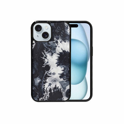 iPhone 15 Case — Black White Animal Print, Custom Designed Case Cover