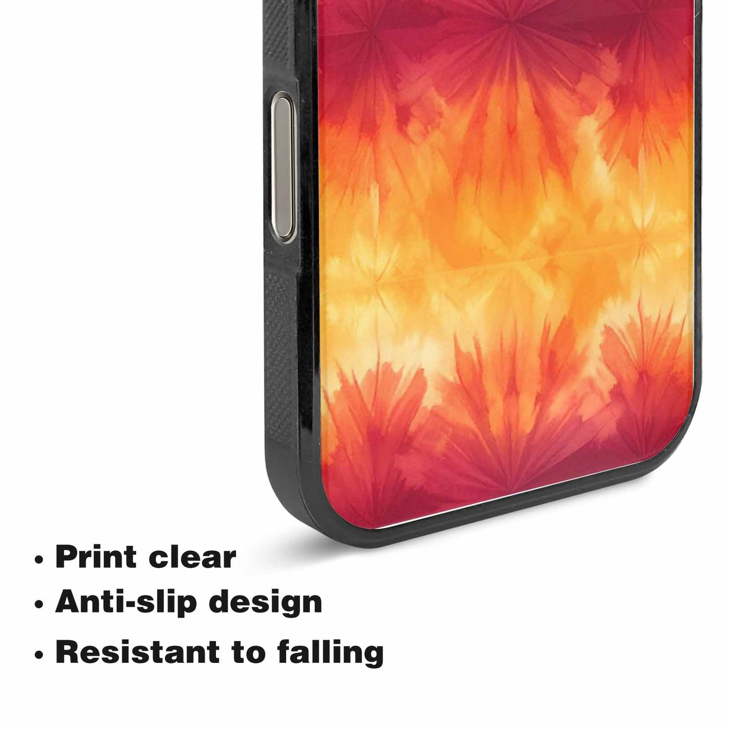 iPhone 15 Pro Max Case — Ombre Tie Dye Sunset, Personalized Phone Case