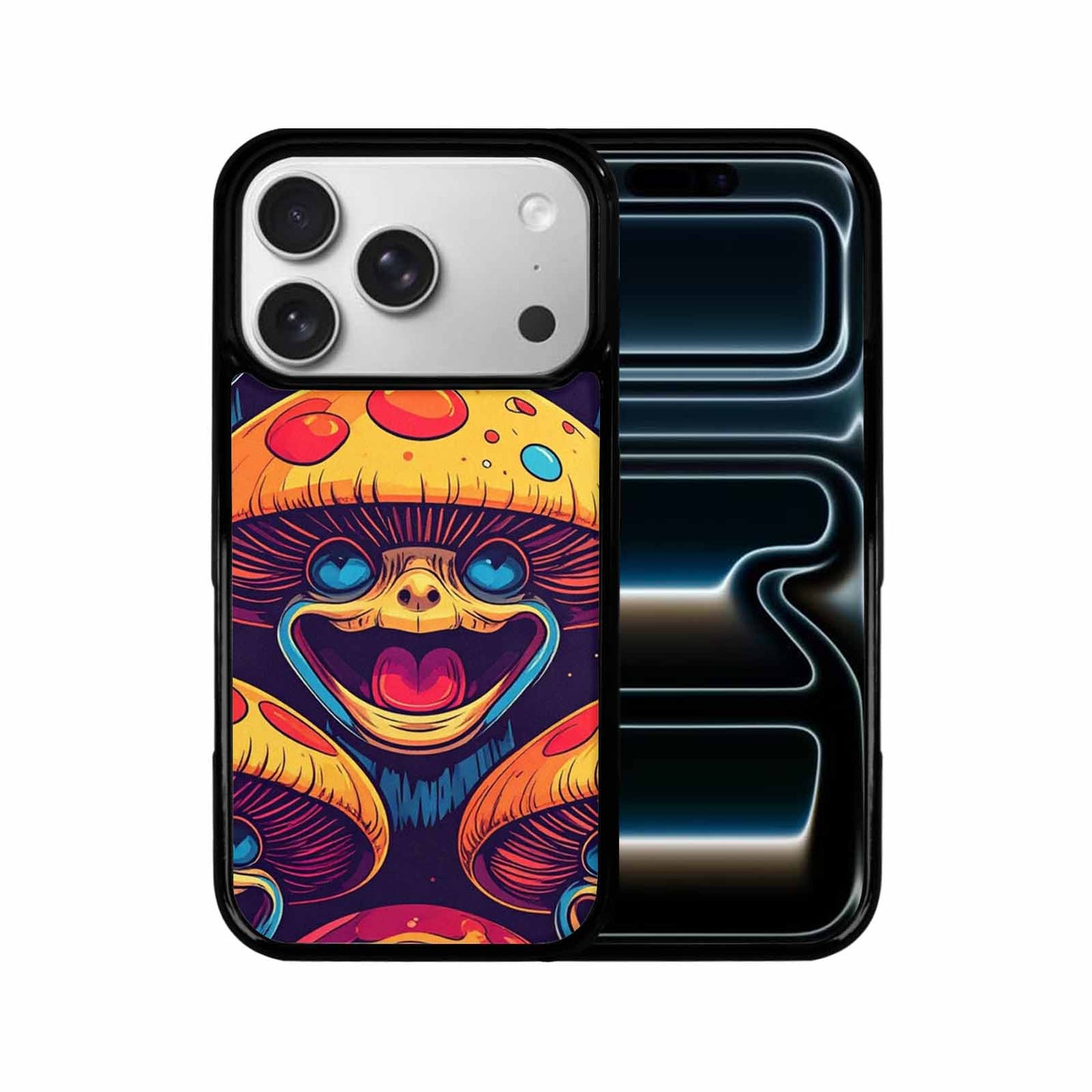 iPhone 17 Pro Case — Retro Mushroom Cartoon Art Pattern Retro, Custom Art Phone Cover