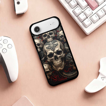 iPhone 17 Air Case — Skull Dark Art Gothic Print Gothic, Custom Printed Phone Case