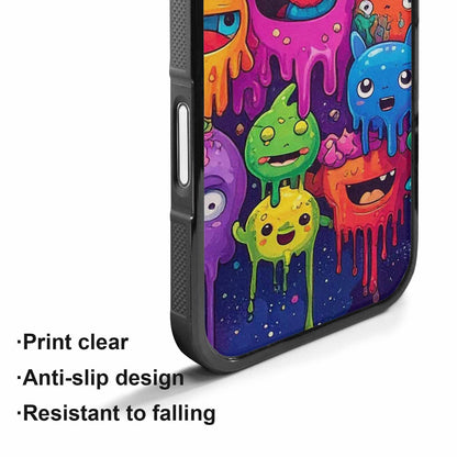iPhone 17 Case — Melting Cartoon Character Pattern Cartoon Cute, Custom Print Case Cover