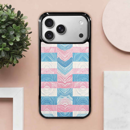 iPhone 17 Pro Max Case — Transgender Flag Color Theme Original Art, Original Design Phone Case