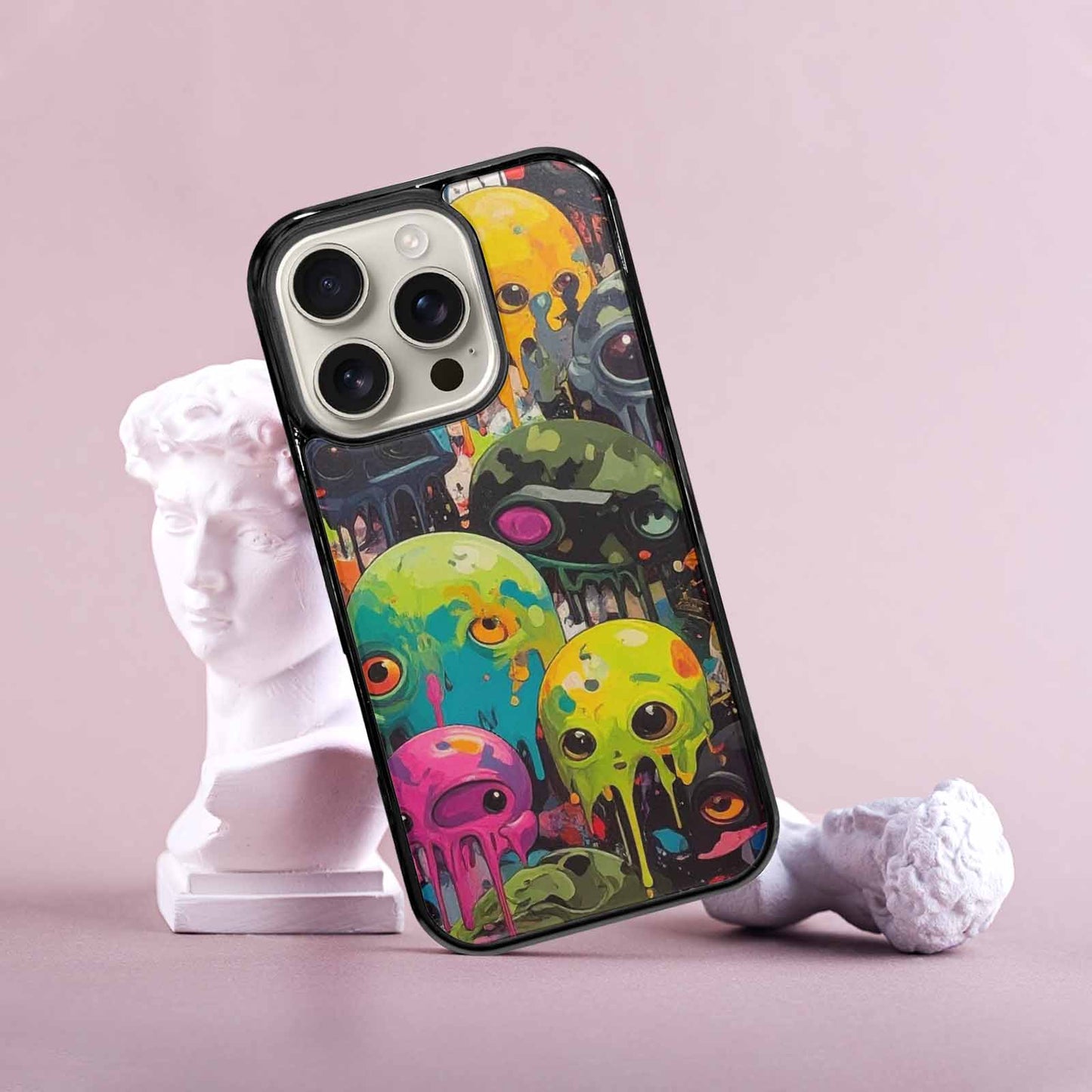 iPhone 16 Pro Case — Aliens Camomelting Aliens Patt Sex, Unique Phone Case Design