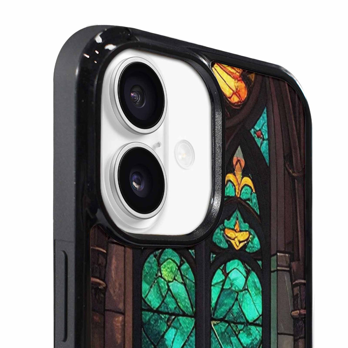 iPhone 17 Case — Stained Glass Cathedral Original Art, Custom Art Phone Cover