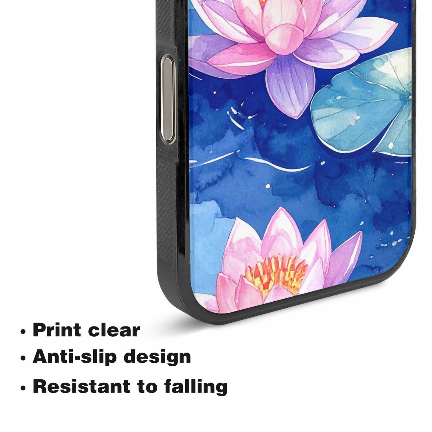 iPhone 16 Pro Max Case — Monet Water Lilies Painting Pattern, Custom Phone Case