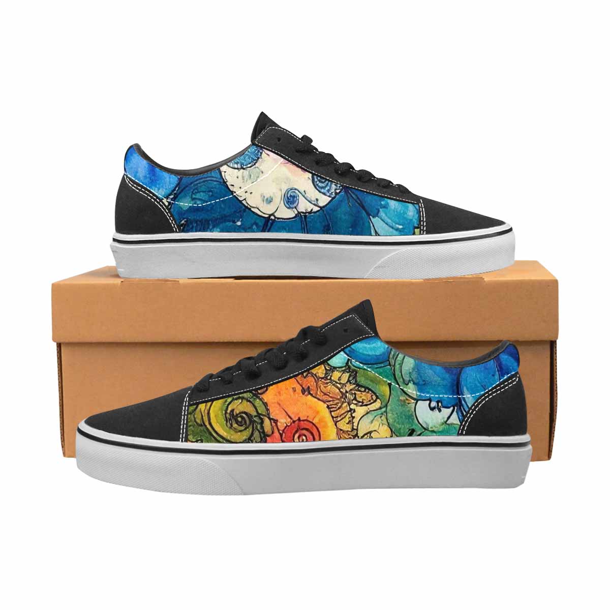 WOMEN'S Tie Lace-Up Canvas Vivid Custom Sneakers