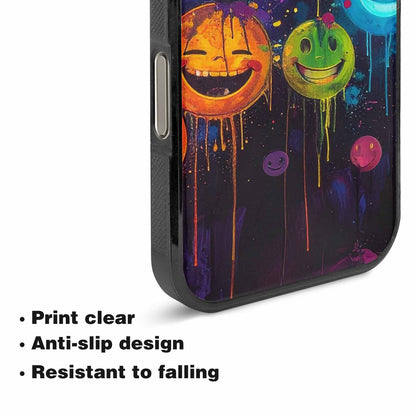 iPhone 16 Pro Case — Smiley Faces Glow Smiley Faces Pattern, Unique Phone Case Design
