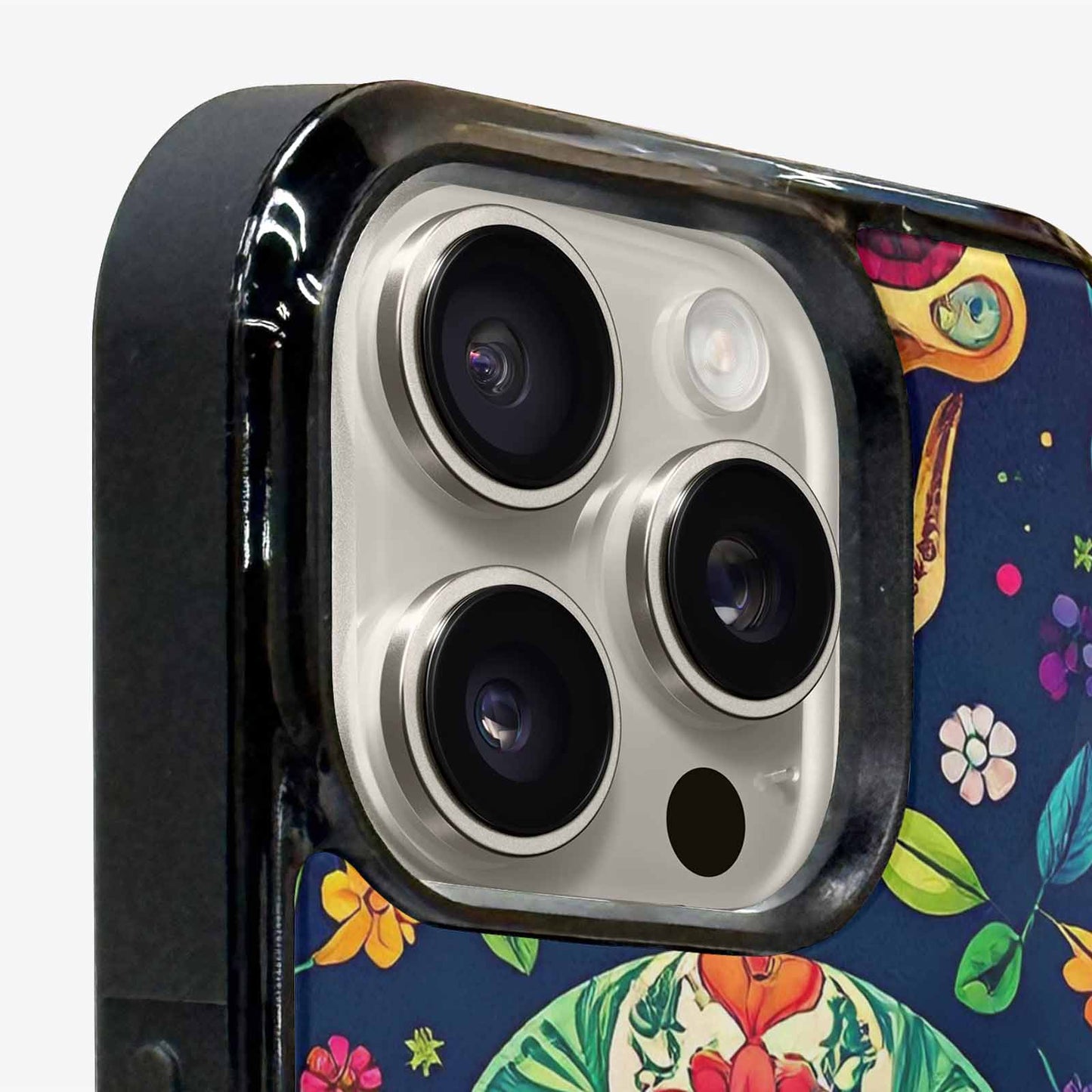 iPhone 16 Pro Case — Rainbow Sugar Skull Weave, Custom Print Case Cover