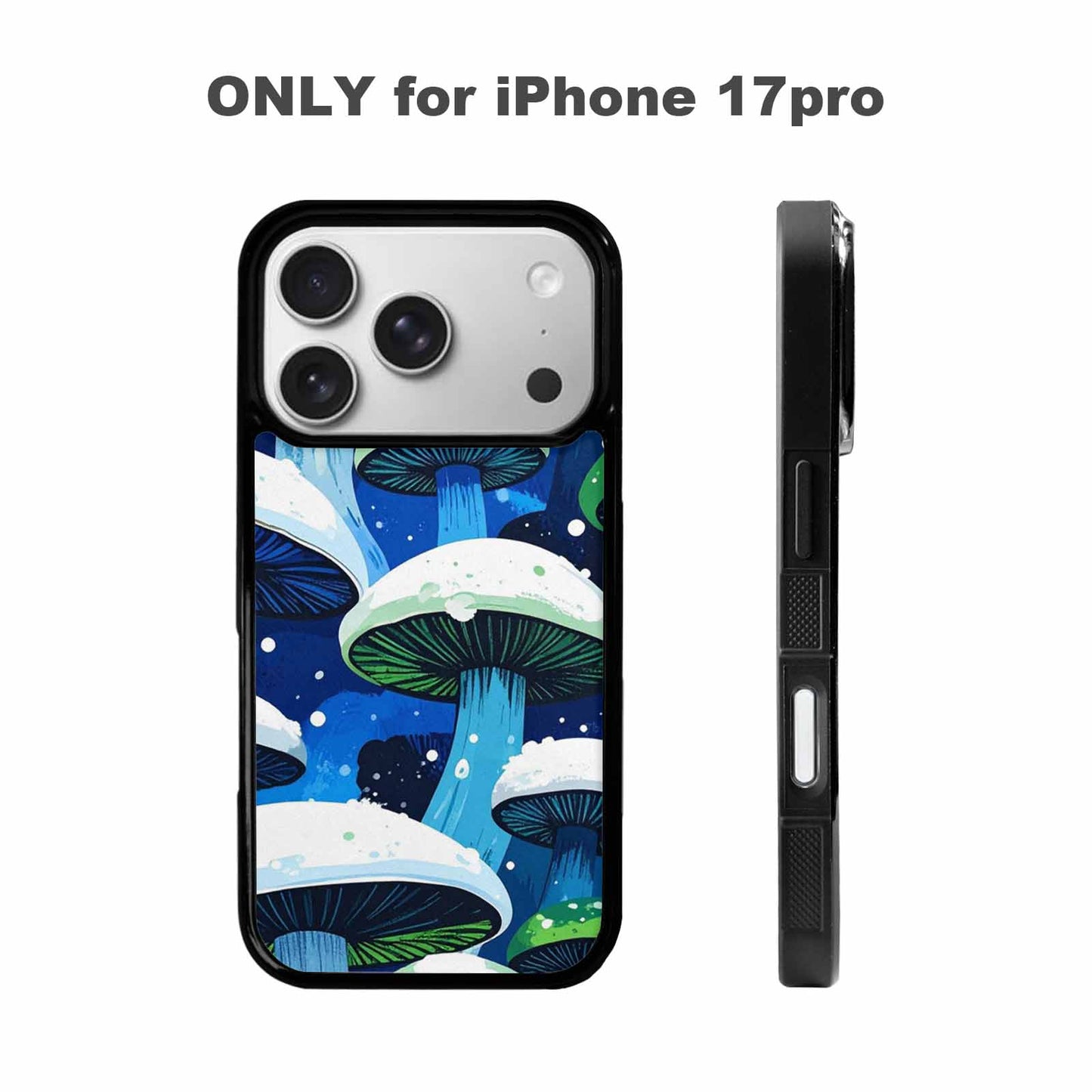 iPhone 17 Pro Case — Vivid Winter Mushroom Seamless Cartoon Cute, Unique Phone Case Design
