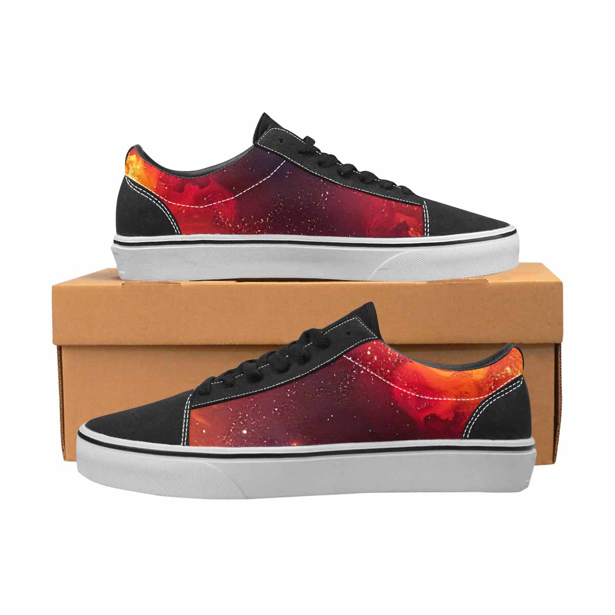 WOMEN'S Galaxy Art - Canvas Lace-Up Cottagecore Shoes