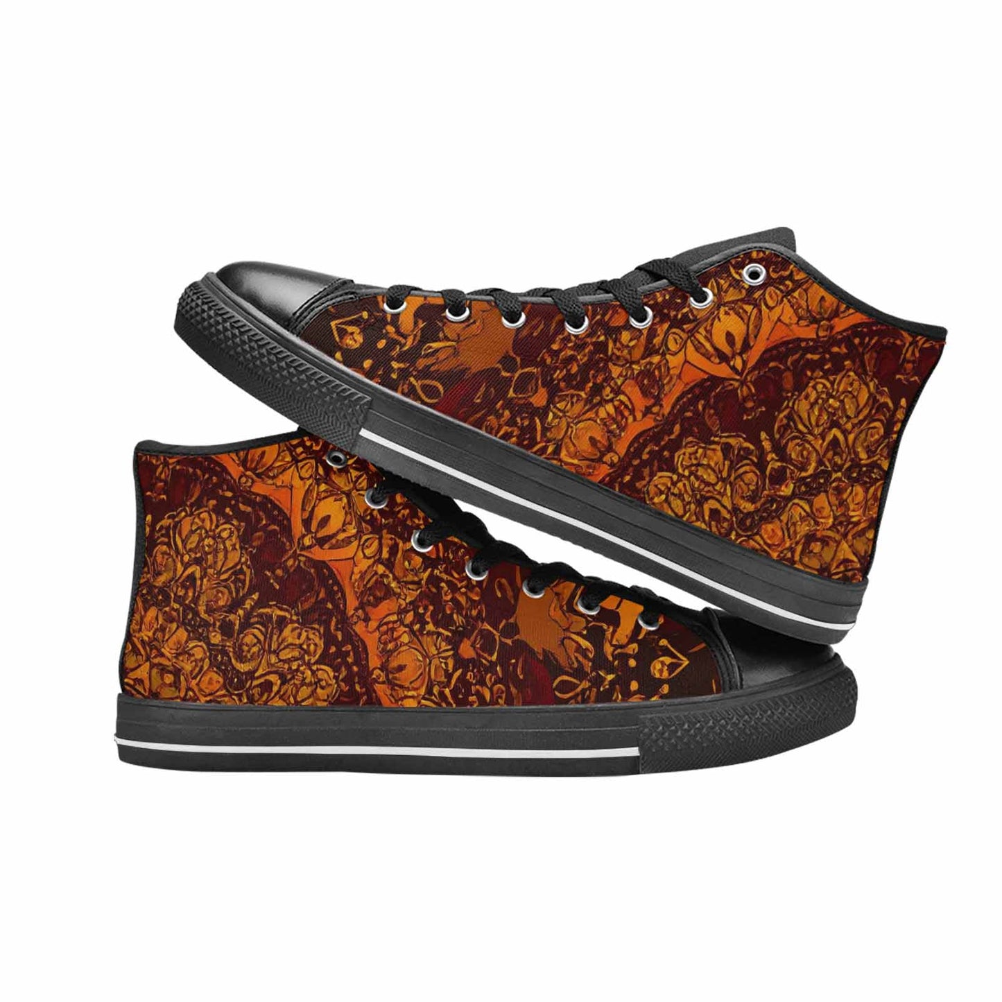 WOMEN'S Mandala Lions High Top Canvas Cottagecore Shoes