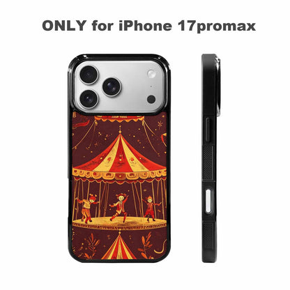 iPhone 17 Pro Max Case — Vintage Circus Art Pattern Retro Vintage, Custom Phone Case